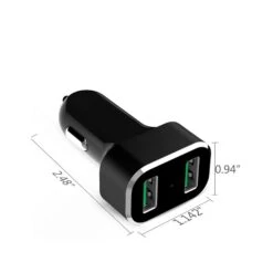RAM Black GDS® Dual USB CLA Car Charger W/ Qualcomm Quick Charge 3.0 -OtterBox Store 602114b85bbea073646640