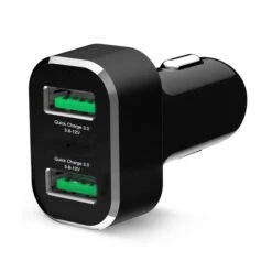 RAM Black GDS® Dual USB CLA Car Charger W/ Qualcomm Quick Charge 3.0