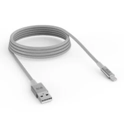 PureGear Space Grey (120cm) USB-A To Lightning Braided Charge And Sync Cable