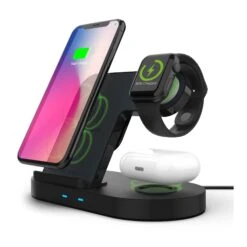 Hypergear 20W Black 3-in-1 Wireless Charging Dock For Phone, Watch & Wireless Headphones