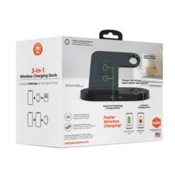 Hypergear 20W Black 3-in-1 Wireless Charging Dock For Phone, Watch & Wireless Headphones 9 Hypergear 20W Black 3-in-1 Wireless Charging Dock For Phone, Watch & Wireless Headphones -OtterBox Store 60fef388376ea424915786