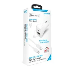 Naztech 20W USB-C PD & 12W USB-A Fast Car Charger With USB-C To Lightning 13 Naztech 20W USB-C PD & 12W USB-A Fast Car Charger With USB-C To Lightning -OtterBox Store 6181b72f7d5b2673833960