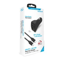 Naztech 20W USB-C PD & 12W USB-A Fast Car Charger With USB-C To USB-C Cable -OtterBox Store 6181b73005117089896874