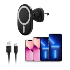 HyperGear 15W MagVent MagSafe Wireless Car Charger - Black -OtterBox Store 61b3cd21172de125448753