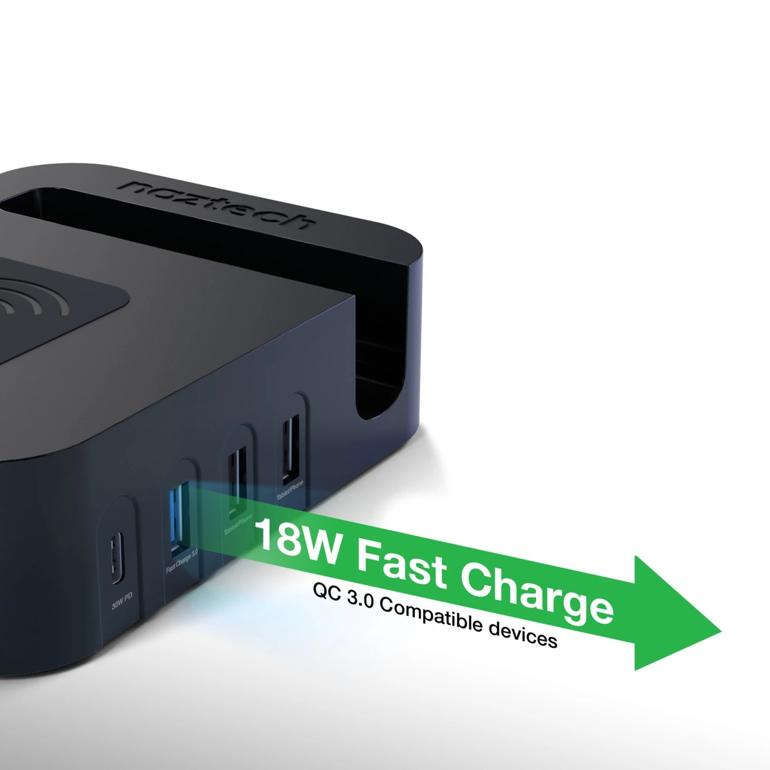 Naztech 65W Ultimate Charging Station Pro USB-C Wall Charger W/ Qi + 4000 MAh Portable Power Ban 7 Naztech 65W Ultimate Charging Station Pro USB-C Wall Charger W/ Qi + 4000 MAh Portable Power Ban - Image 5