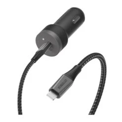 Otterbox 30W USB-C PD Premium Pro CLA Car Charger W/(200cm) USB-C To Lightning Braided Cable - Black