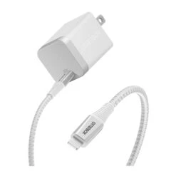 Otterbox 30W USB-C GAN Premium Pro Wall Charger W/(200cm) USB-C To Lightning Braided Cable - White
