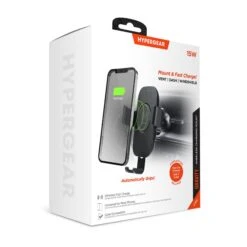 HyperGear Gravity 15W Wireless Fast Charge Mount - Black -OtterBox Store 6407bde45dc86656058328