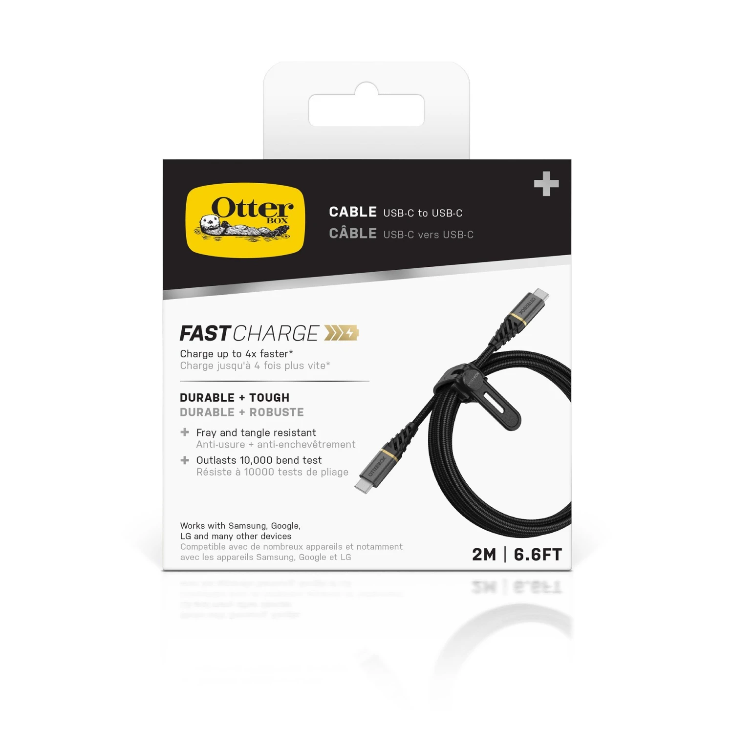 OtterBox (200cm) USB-C To USB-C PD Braided Charge And Sync Cable - Black 4 OtterBox (200cm) USB-C To USB-C PD Braided Charge And Sync Cable - Black - Image 2