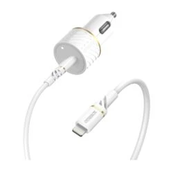 OtterBox 20W (100cm) USB-C PD CLA Car Charger Kit W/USB-C To Lightning Cable -White (Cloud Dust)