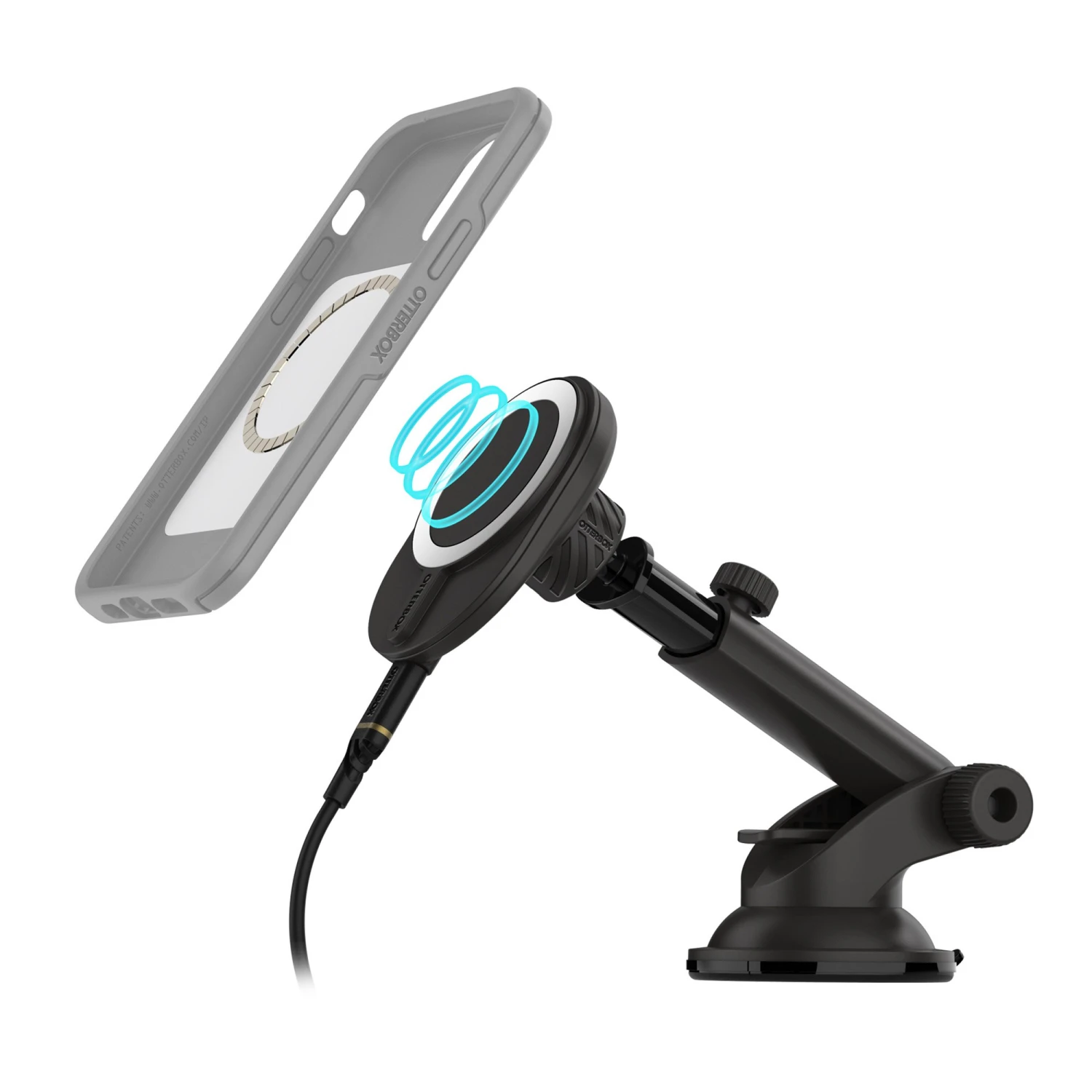 Otterbox 15W Wireless Charger Car Dashboard Mount For MagSafe V2 - Black (Radiant Night) 5 Otterbox 15W Wireless Charger Car Dashboard Mount For MagSafe V2 - Black (Radiant Night) - Image 3