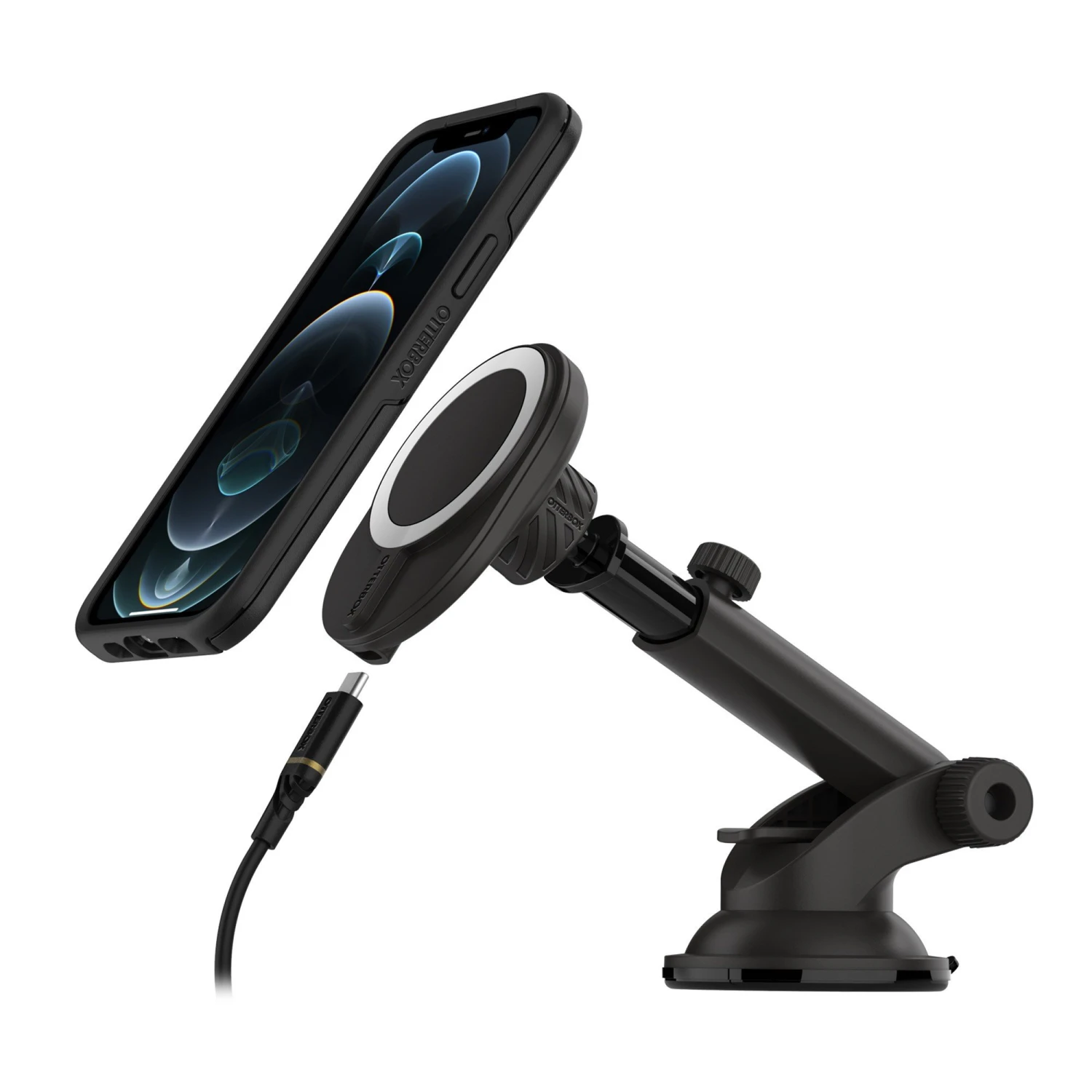 Otterbox 15W Wireless Charger Car Dashboard Mount For MagSafe V2 - Black (Radiant Night) 4 Otterbox 15W Wireless Charger Car Dashboard Mount For MagSafe V2 - Black (Radiant Night) - Image 2