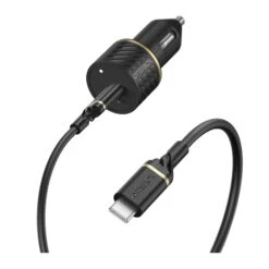 OtterBox 20W Single Port PD USB-C CLA Car Charger W/ USB-C To USB-C Cable - Black