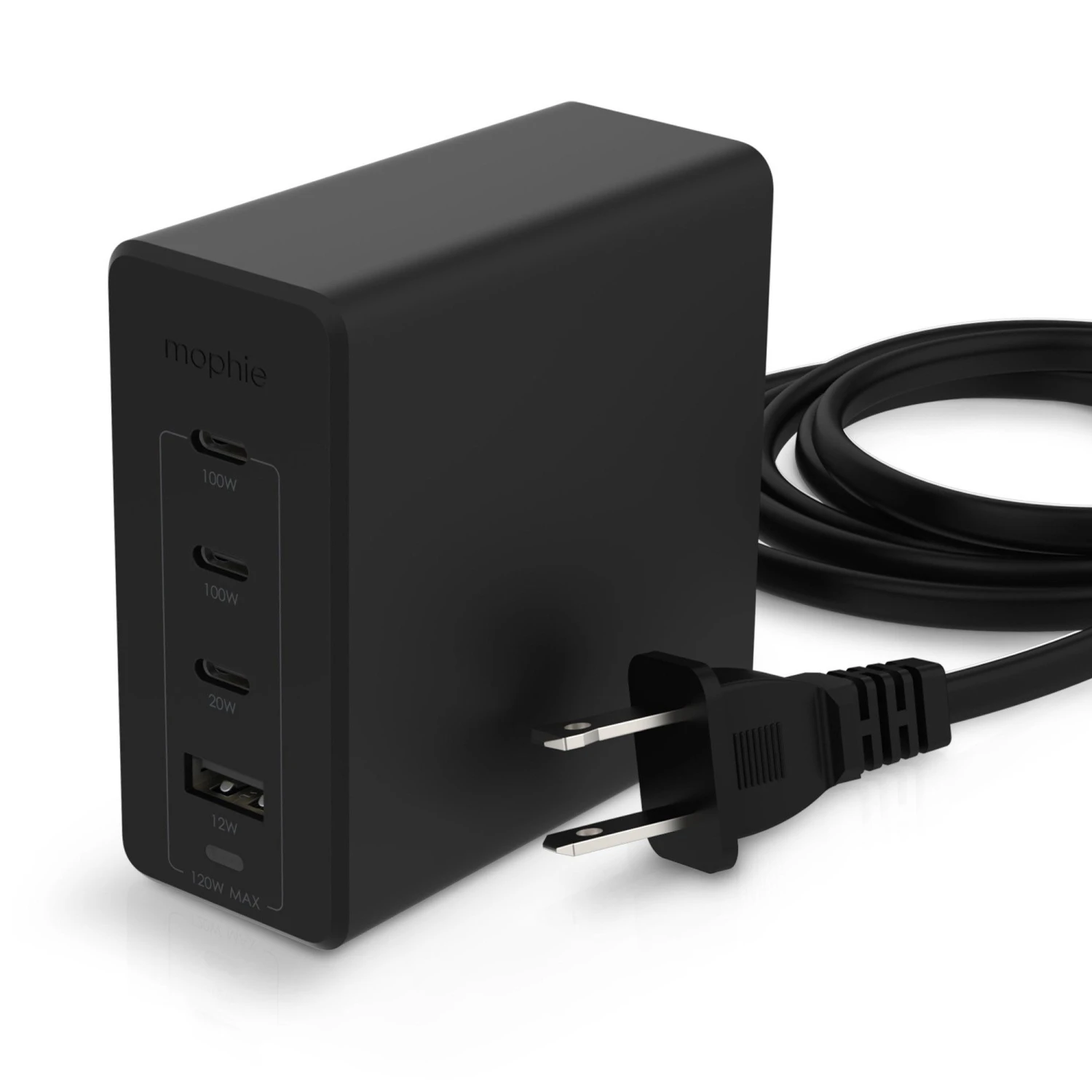 Mophie 120W 4-port USB-C/USB-A Speedport GaN Wall Charger - Black 7 Mophie 120W 4-port USB-C/USB-A Speedport GaN Wall Charger - Black - Image 5