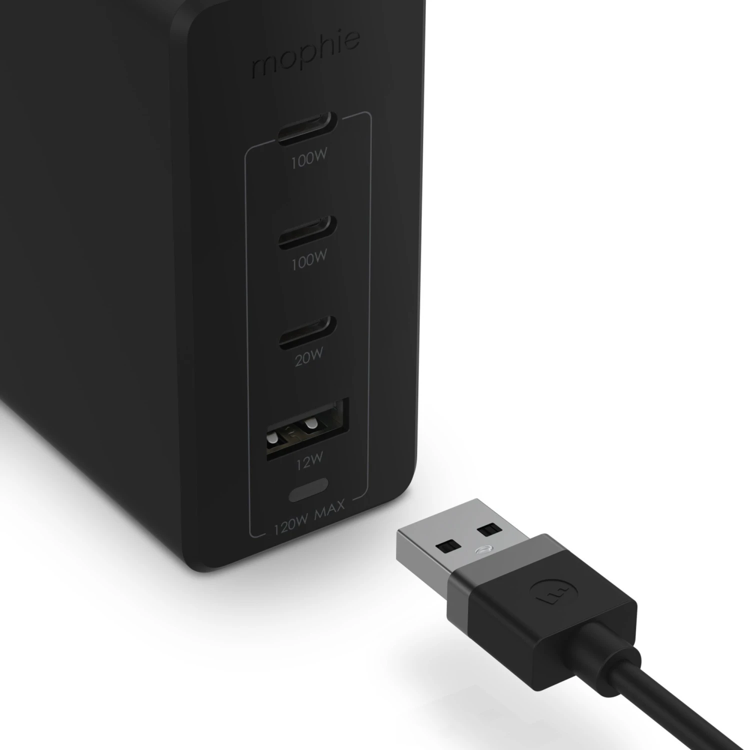 Mophie 120W 4-port USB-C/USB-A Speedport GaN Wall Charger - Black 6 Mophie 120W 4-port USB-C/USB-A Speedport GaN Wall Charger - Black - Image 4