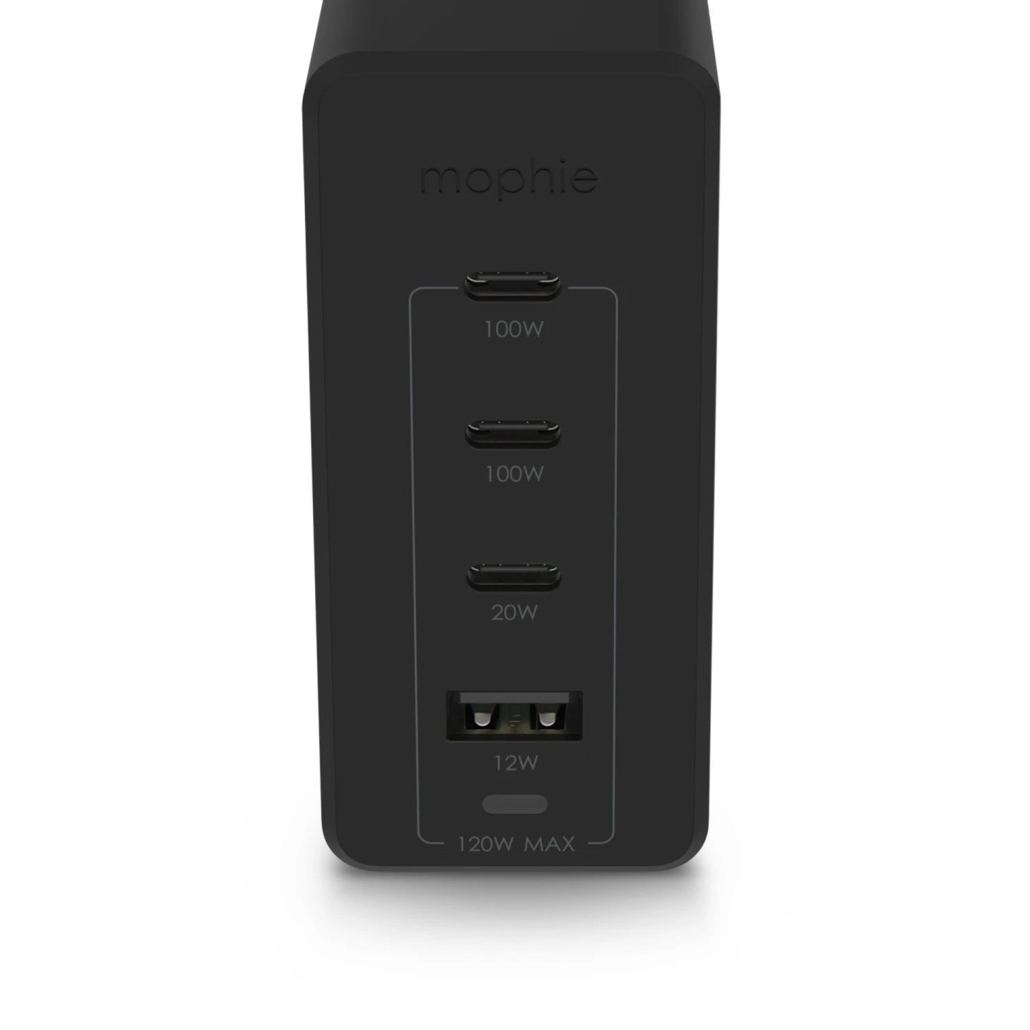 Mophie 120W 4-port USB-C/USB-A Speedport GaN Wall Charger - Black 5 Mophie 120W 4-port USB-C/USB-A Speedport GaN Wall Charger - Black - Image 3