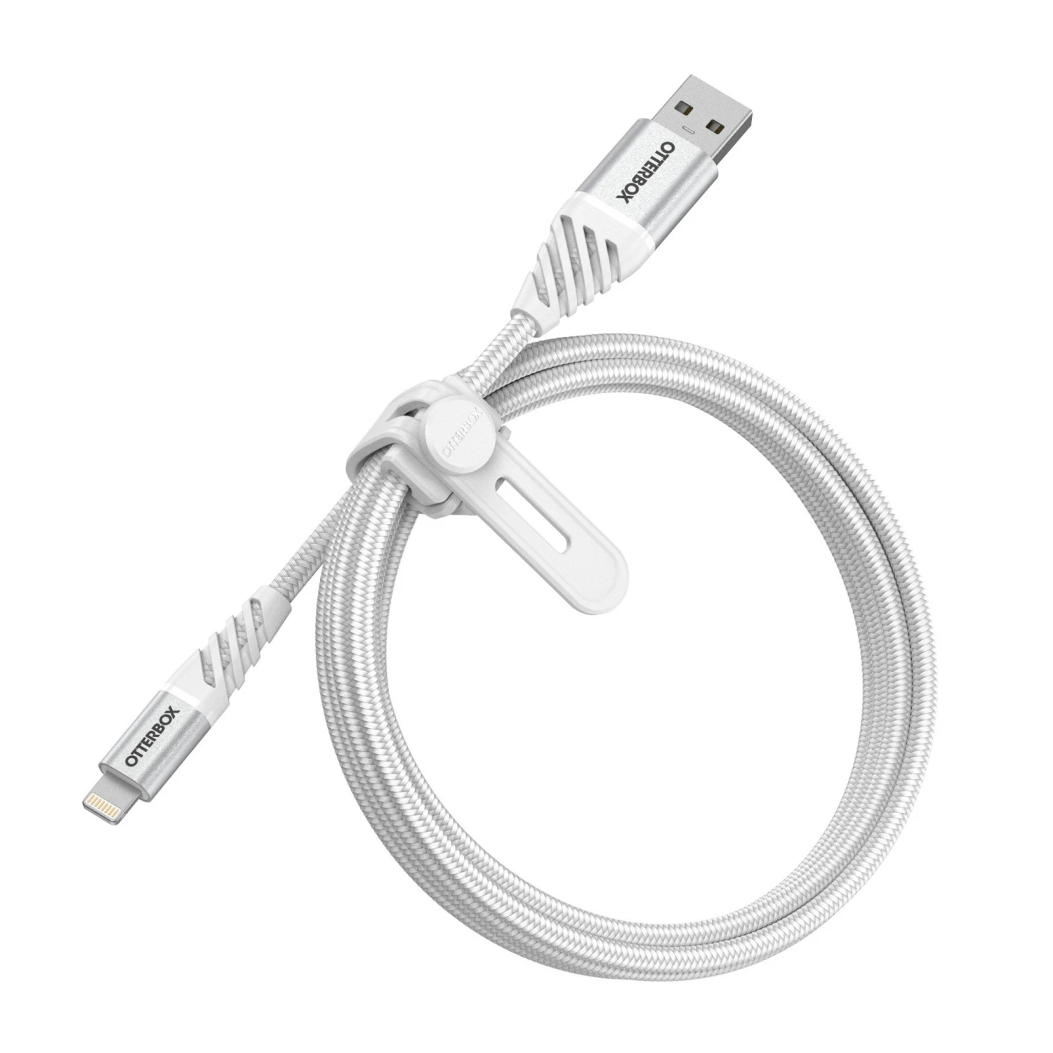 OtterBox (100cm) USB-A To Lightning Braided Charge And Sync Cable - White 3 OtterBox (100cm) USB-A To Lightning Braided Charge And Sync Cable - White