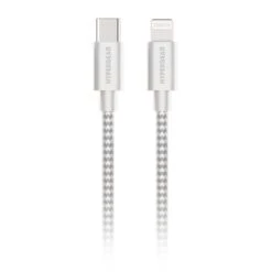 HyperGear 4 Ft. (120cm) USB-C To Lightning Braided Charge And Sync Cable - White