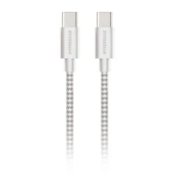 HyperGear 4 Ft. (120cm) USB-C To USB-C Braided Charge And Sync Cable - White