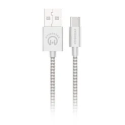 HyperGear 4 Ft. (120cm) USB-A To USB-C Braided Charge And Sync Cable - White