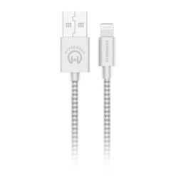HyperGear 4 Ft. (120cm) USB-A To Lightning Braided Charge And Sync Cable - White