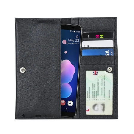 Olixar Primo Genuine Leather HTC U12 Plus Pouch Wallet Case - Black 3 Olixar Primo Genuine Leather HTC U12 Plus Pouch Wallet Case - Black