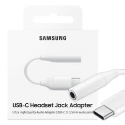 Official Samsung USB-C To Headphone Jack 3.5mm Aux Adapter - White