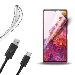 Olixar Essential Samsung S20 FE Case, Screen Protector & Cable Pack