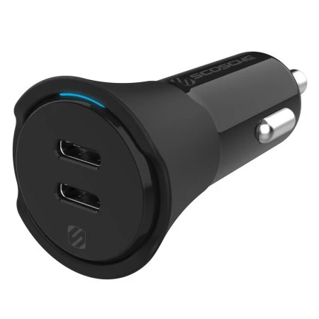 Scosche 40W Dual Fast Charging USB-C PD Car Charger - Black 3 Scosche 40W Dual Fast Charging USB-C PD Car Charger - Black