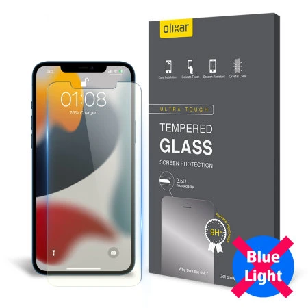 Olixar Anti-Blue Light Glass Screen Protector - For IPhone 13 3 Olixar Anti-Blue Light Glass Screen Protector - For IPhone 13