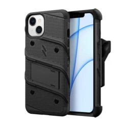 Zizo Bolt Protective Case & Screen Protector - Black - For IPhone 13