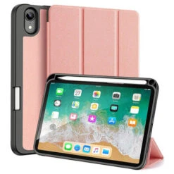 Dux Ducis Domo IPad Mini 6 Stand Case With Apple Pencil Holder - Pink