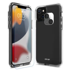 Olixar Clear Case, Screen & Camera Protector Pack - For IPhone 13