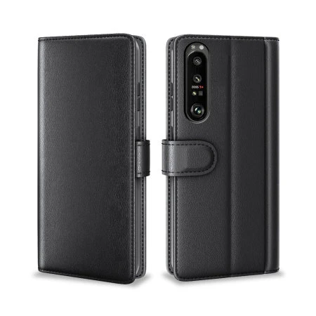 Olixar Genuine Leather Sony Xperia 1 III Wallet Stand Case - Black 2 Olixar Genuine Leather Sony Xperia 1 III Wallet Stand Case - Black