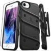 Zizo Bolt Series Black Tough Case & Screen Protector - For IPhone SE 2022