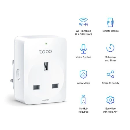 TP-Link Tapo P100 Mini Smart Wifi Plug - White 3 TP-Link Tapo P100 Mini Smart Wifi Plug - White