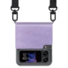 Araree Canvas Diary Purple Case With Adjustable Shoulder Strap - For Samsung Galaxy Z Flip4 1 Araree Canvas Diary Purple Case With Adjustable Shoulder Strap - For Samsung Galaxy Z Flip4 -OtterBox Store 90759