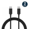 Olixar Black 100W 1.5m Braided USB-C To C Fast Charging Cable - 2 Pack -OtterBox Store 90950