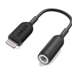 Anker Black 3.5 Mm Jack To Lightning Audio Adapter