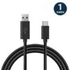 Olixar 1m Black USB-A To USB-C Charge And Sync Cable - 3 Pack -OtterBox Store 93422
