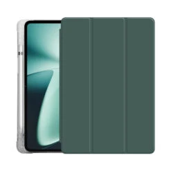 Olixar Dark Green Leather-Style Case With Pencil Holder - For OnePlus Pad