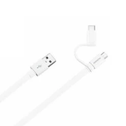 Official Huawei White USB-A To Micro-USB & USB-C Charge And Sync 1.5m Cable