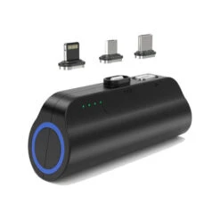 Choetech 3000 MAh Mini Power Bank With Interchangeable USB-C & Micro USB & Lightning Tips