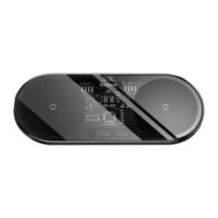 Baseus 20W Black Digital LED Display Dual Wireless Charger Pad