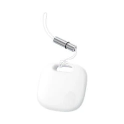 Baseus White T2 Pro Wireless Android & Apple GPS Tracker With Lanyard