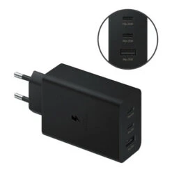 Official Samsung Trio 65W European Travel Charger With 2 USB-C And 1 USB-A Port
