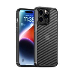 Olixar Black Carbon Fibre Case - For IPhone 15 Pro Max