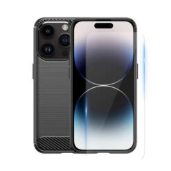 Olixar Sentinel Black Case And Tempered Glass Screen Protector - For IPhone 15 Pro