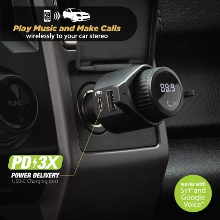 Scosche FM Transmitter With Fast Charging 20W USB-C & 12W USB-A Ports 4 Scosche FM Transmitter With Fast Charging 20W USB-C & 12W USB-A Ports - Image 2