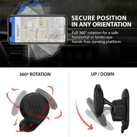Ringke Gear Flexi Compact 360° Magnetic Car Mount Phone Holder - Black 4 Ringke Gear Flexi Compact 360° Magnetic Car Mount Phone Holder - Black - Image 2